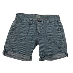 Old Navy The Diva Cuffed Hem Striped Jean Shorts Size 4 Women’s